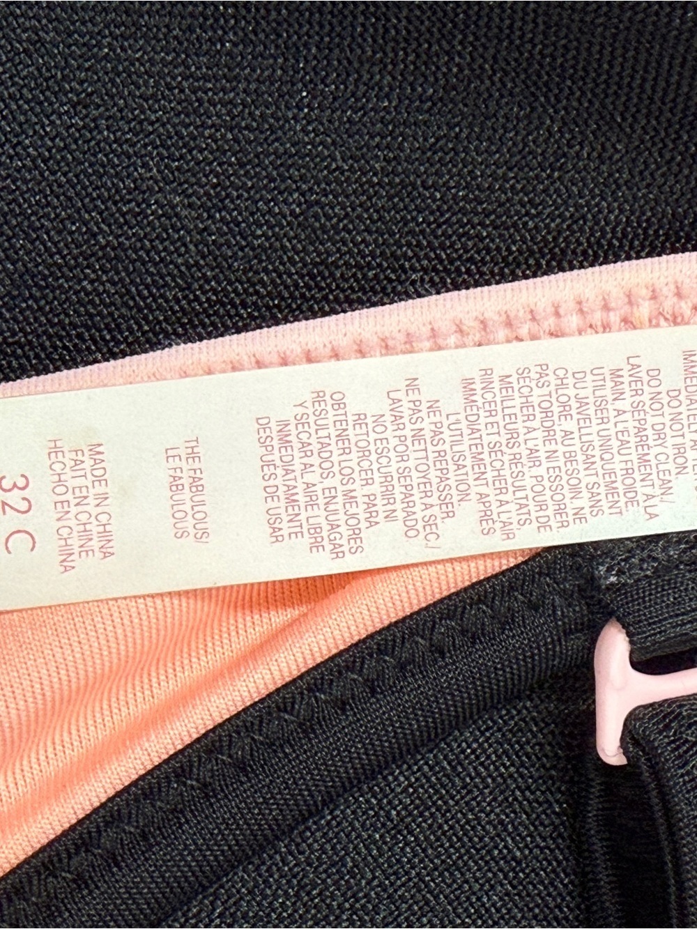 Victoria's Secret Coral Pink Padded Triangle Bra with Black Trim - Picture 12 of 12